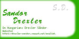 sandor drexler business card